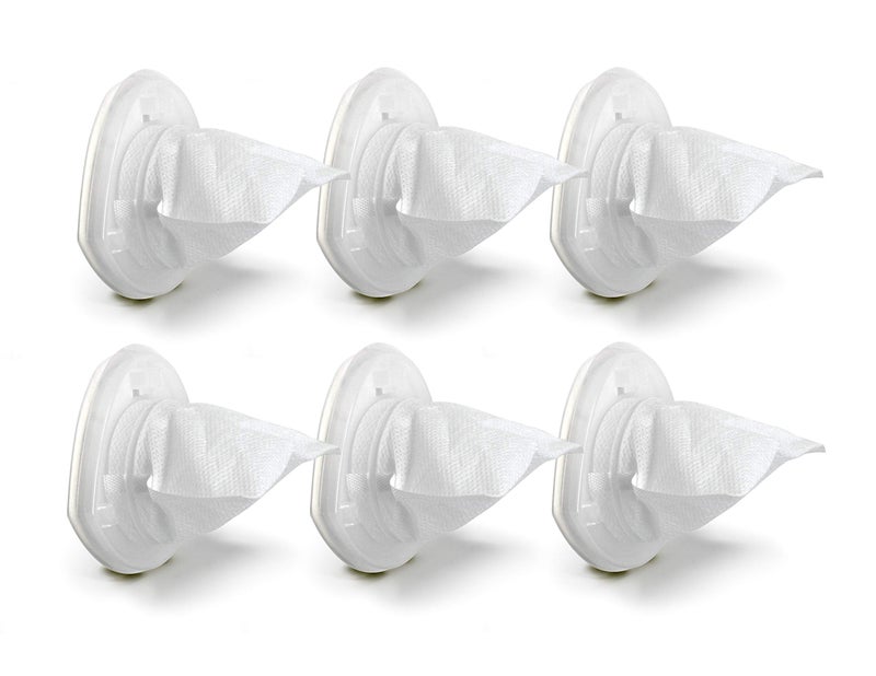 Fette Filter فلتر فيتي - EVF100 بديل فلتر مكنسة يدوية متوافق مع BLACK+DECKER مكنسة يدوية BDH7200CHV و BDH9600CHV جزء فلتر بديل رقم # EVF100 90590689 يتضمن 6 قطع - Image 1